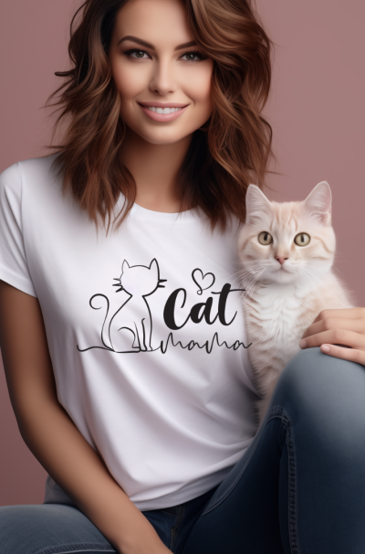 Cat Mama Shirt – Cute Minimalist Cat Lover Tee for Pet Moms